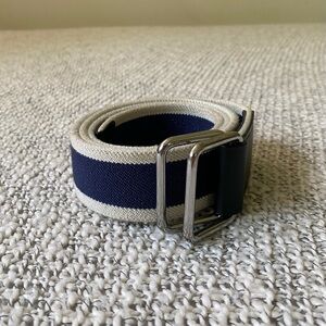 Five Four Navy and Cream Men's Canvas Belt